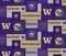 Sykel Enterprises-University of Washington Fleece Fabric-Washington Huskies College Patch Fleece Blanket Fabric-Sold by the yard